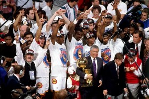 1994 NBA Finals: David Stern Presents Trophy to Houston Rockets