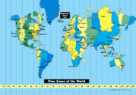 How Many Time Zones Are There In The World That Are Used Today 